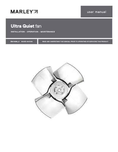 Marley Ultra Quiet Fan User Manual