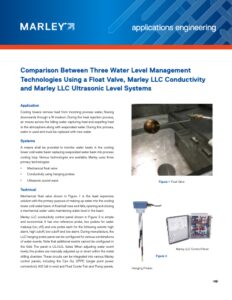 Comparison Between Three Water Level Management Technologies Using a Float Valve, Marley LLC Conductivity and Marley LLC Ultrasonic Level Systems