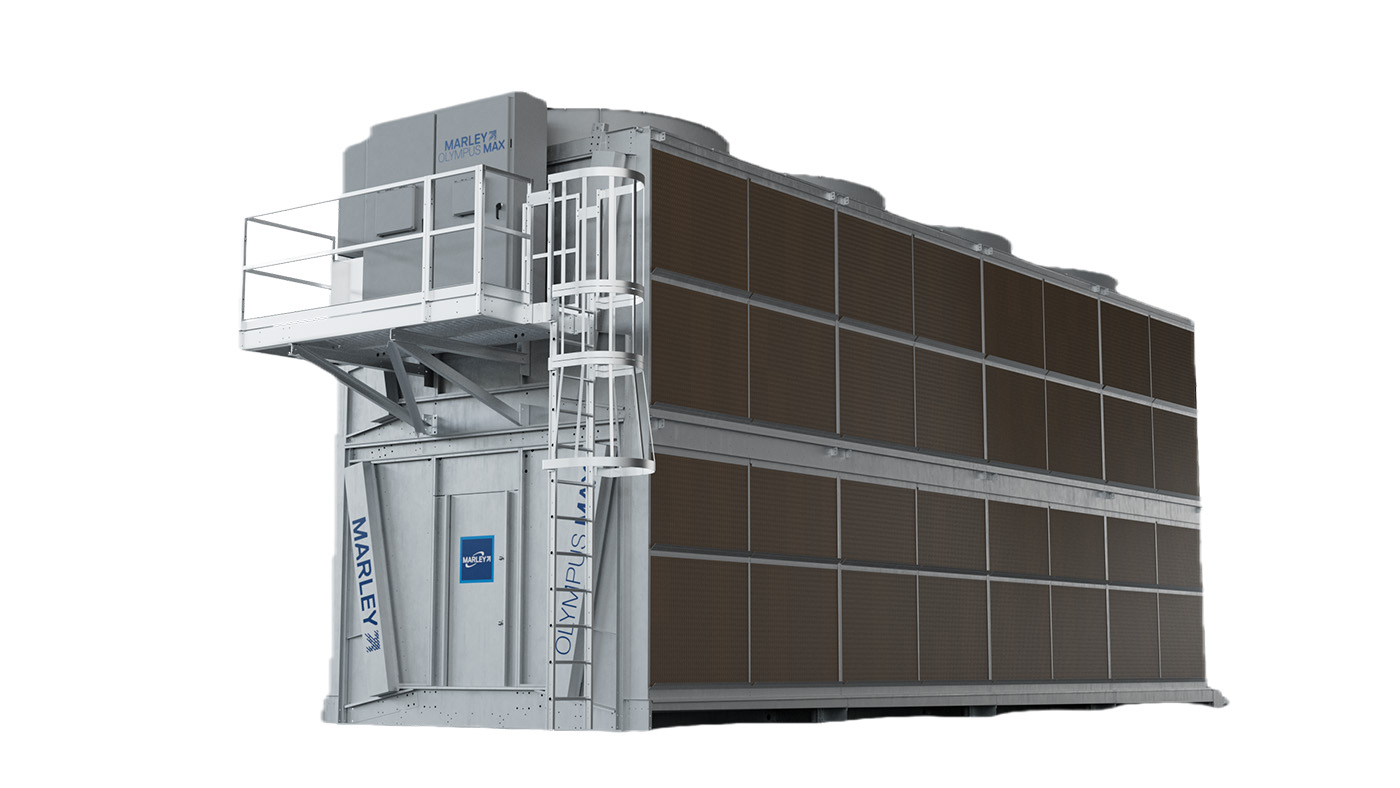 Marley OlympusMAX adiabatic cooler providing efficient heat rejection for data center thermal management systems.