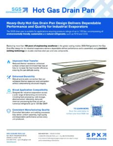 SGS Hot Gas Drain Pan
