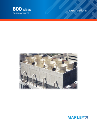 Class 800 Counterflow Cooling Tower Specifications