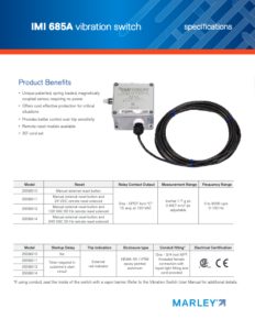 IMI 685A Vibration Switch Specifications