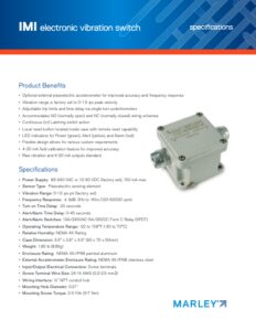 IMI Electronic Vibration Switch Specifications