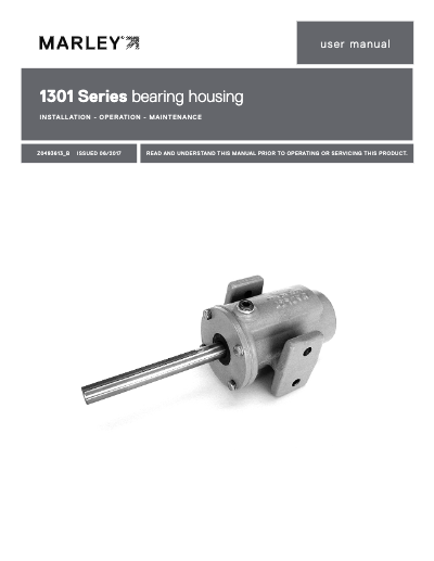 Marley Bearing Housing Model 1301 IOM