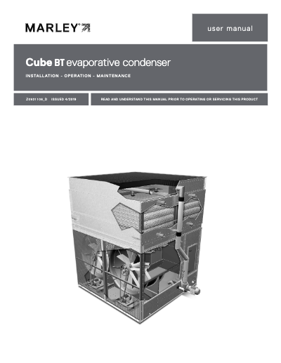 Cube BT Evaporative Condenser IOM User Manual