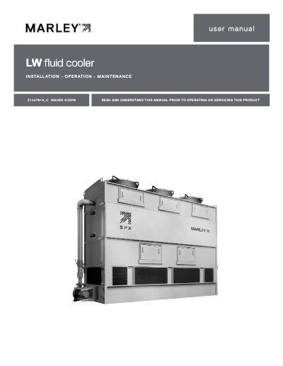 LW Fluid Cooler IOM User Manual