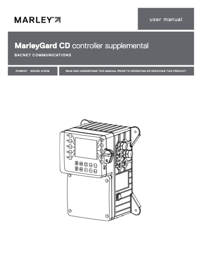 MarleyGard CD Controller BACNET User Manual