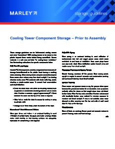 Cooling Tower Component Storage – Prior to Assembly